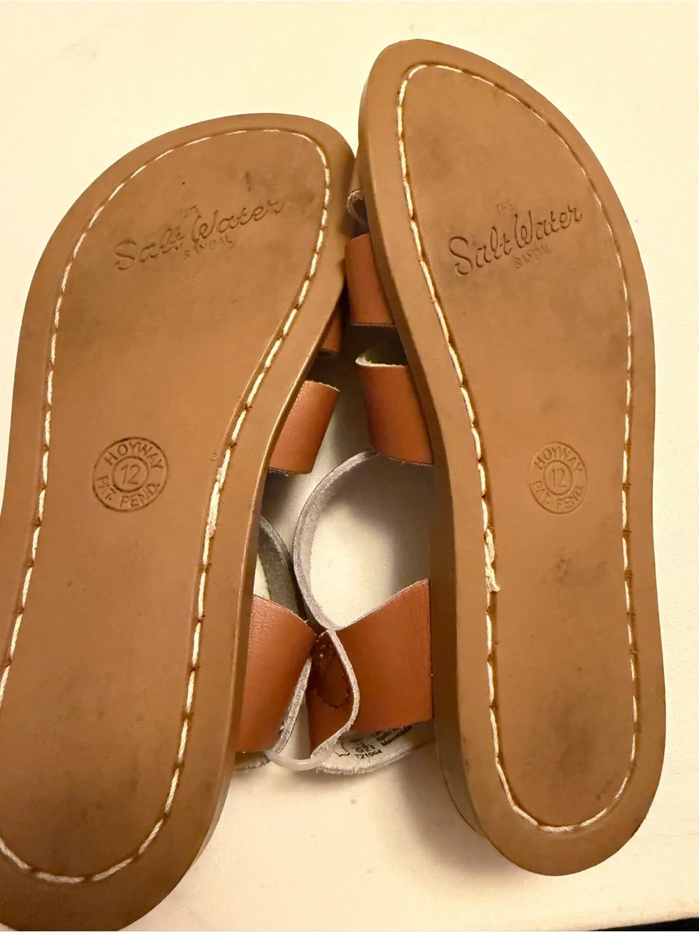 Salt Water by Hoy Kids' Tan Leather Strappy Sandals